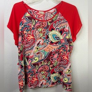 Expresso Short Sleeve Blouse NWOT Size XL